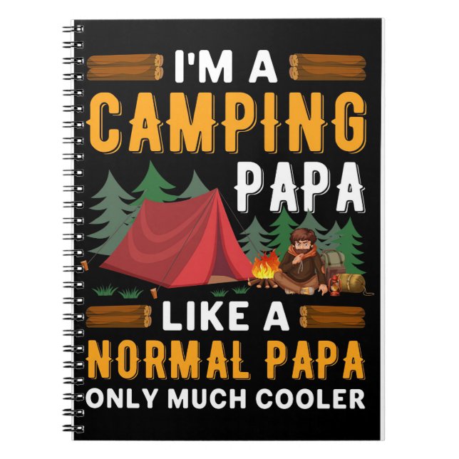 Happy Camper I Am A Camping Papa Notebook (Front)