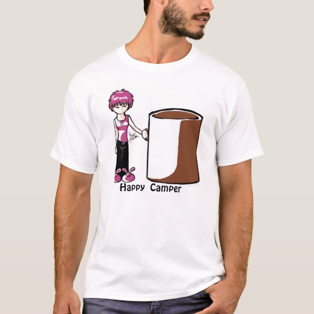Happy Camper, in colour T-Shirt (Front)