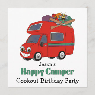 Happy Camper....! Invitation