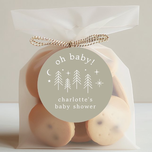 Happy Camper It's a Boy Classic Round Sticker (Creator Uploaded)