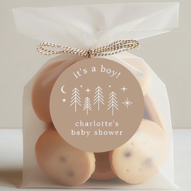 Happy Camper It's a Boy Classic Round Sticker (Creator Uploaded)