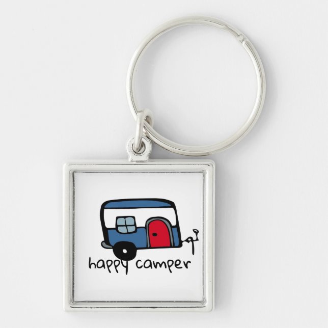 Happy Camper Key Ring (Front)