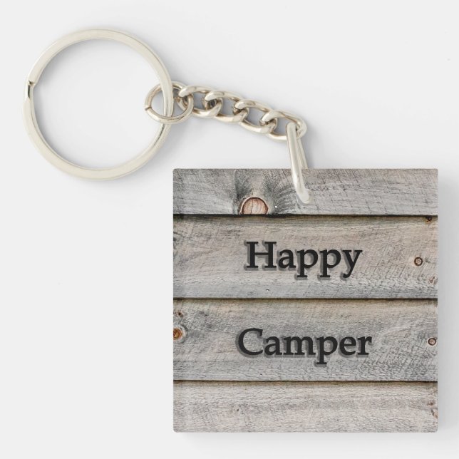 Happy Camper Key Ring (Front)