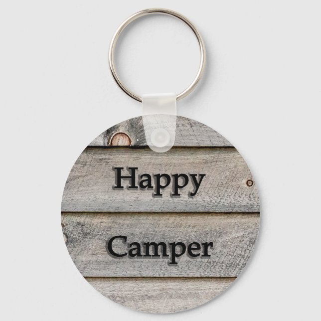 Happy Camper Key Ring (Front)