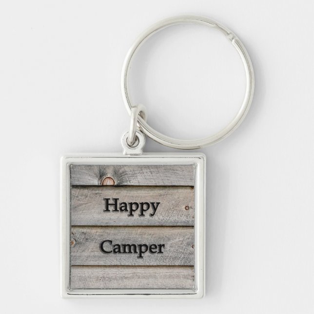 Happy Camper Key Ring (Front)