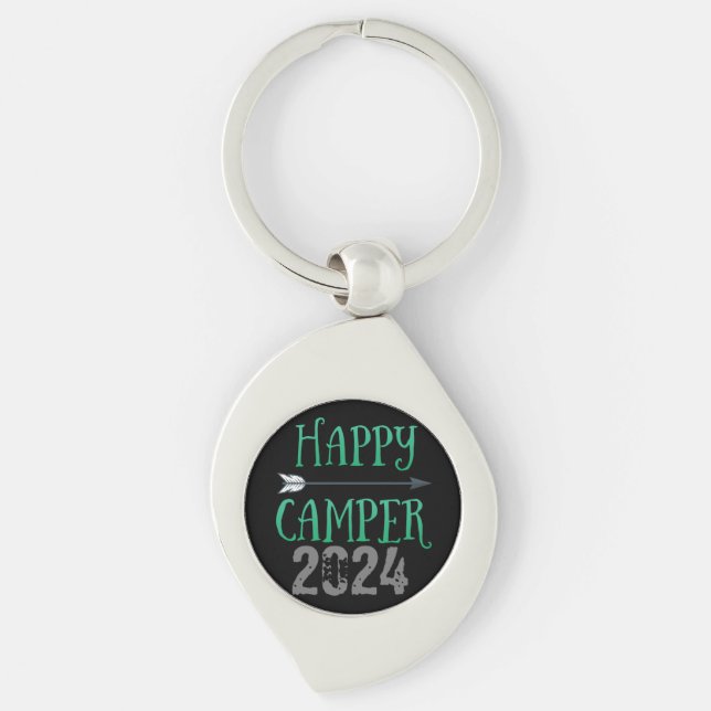 Happy Camper Key Ring (Front)