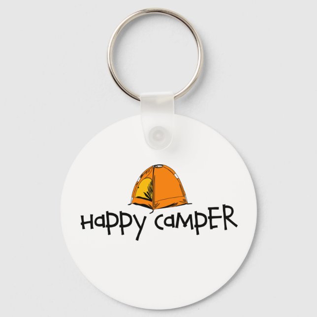 Happy Camper Key Ring (Front)