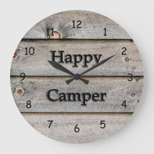 Happy Camper Large Clock