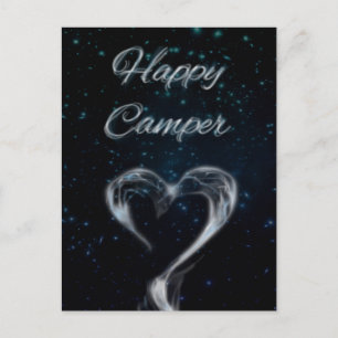 happy camper love smoke postcard