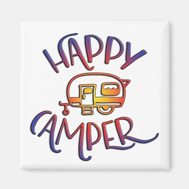 Happy Camper Magnet (Front)