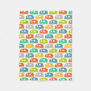Happy Camper   Modern Camper Blanket Brights