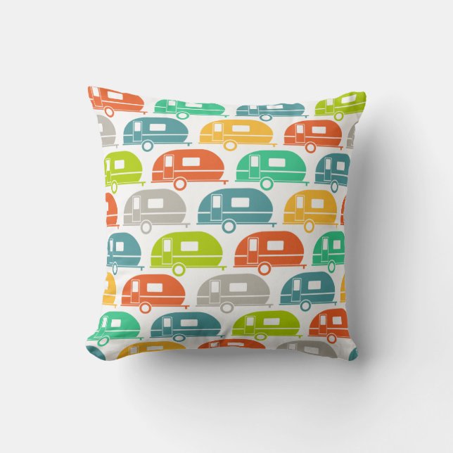 Happy Camper | Modern Camper Decor Brights 2 Cushion (Front)
