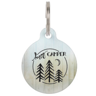 happy camper pet tag