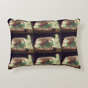 ***HAPPY CAMPER*** PILLOW BLACK BACK