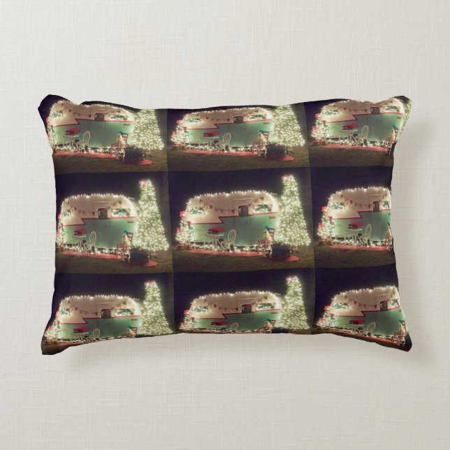 ***HAPPY CAMPER*** PILLOW BLACK BACK (Front)