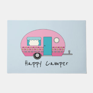 Happy Camper Pink RV Doormat