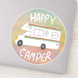 Happy Camper Rainbow RV Sunset Motorhome RVing