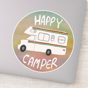 Happy Camper Rainbow RV Sunset Motorhome RVing