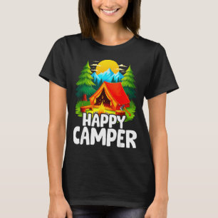 Happy camper retro summer camp camping trip T-Shirt