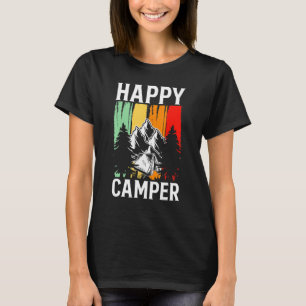 Happy Camper Retro Vintage Camping T-Shirt
