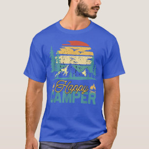 Happy Camper Retro Vintage Funny Matching Camping T-Shirt