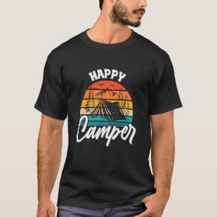Happy Camper Retro Vintage Matching Camping Crew T-Shirt