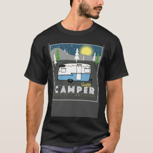 Happy Camper Retro Vintage Shasta Trailer Camping T-Shirt
