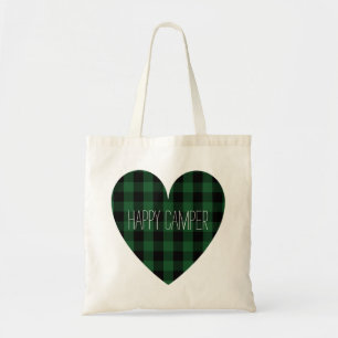 Happy Camper   Rustic Camping Heart Retired RVer Tote Bag