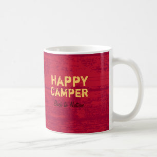 Happy Camper Rustic Custom Camping Mug