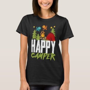 Happy Camper RV Camping Men Women Retro Sun 70s 80 T-Shirt