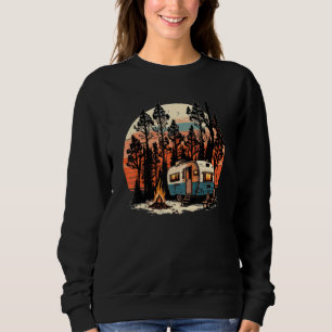 Happy Camper RV Camping Nature Forest & Mountains  Sweatshirt