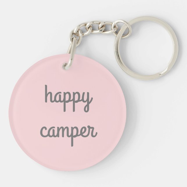HAPPY CAMPER RV Motorhome Camper CUSTOM Key Ring (Back)