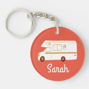 HAPPY CAMPER RV Motorhome Camper CUSTOM Key Ring