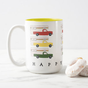 HAPPY CAMPER RV Motorhome Camping Rasta Two-Tone Coffee Mug