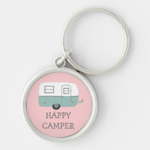 HAPPY CAMPER RV Motorhome Camping Trailer CUSTOM Key Ring