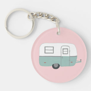 HAPPY CAMPER RV Trailer Camping CUSTOM Key Ring