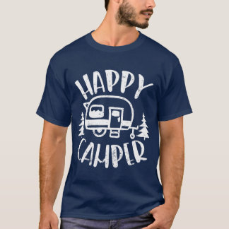 Happy Camper RVrailer Outr Camping retro T-Shirt