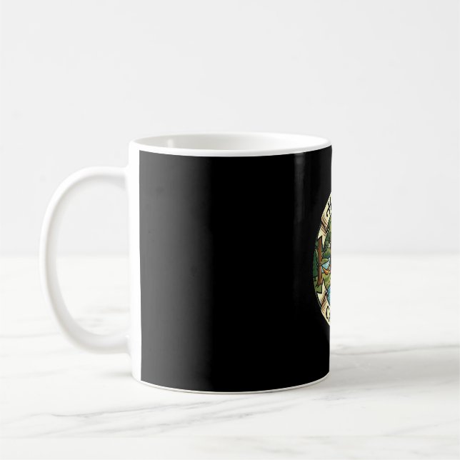 Happy camper seek adventure camping campfire coffee mug (Left)