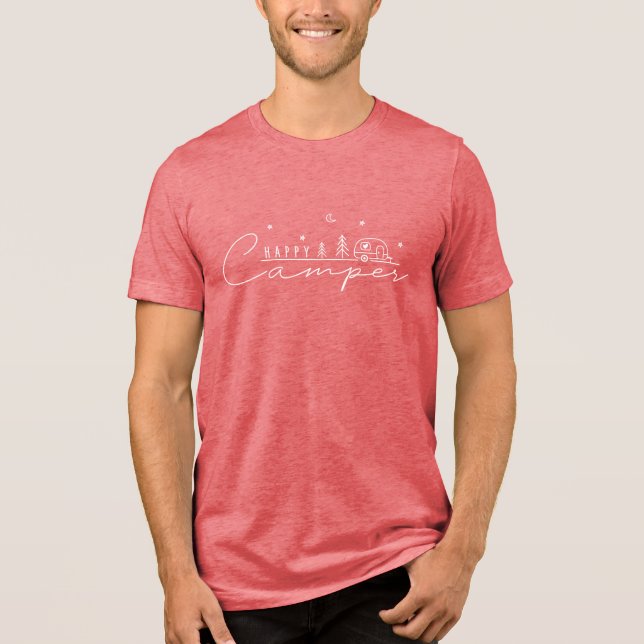 Happy Camper Silhouette Tri-Blend Shirt (Front)