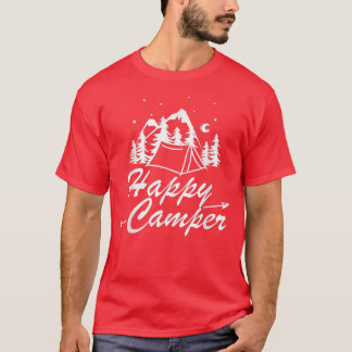 Happy Camper Simple art for Camping Life  T-Shirt