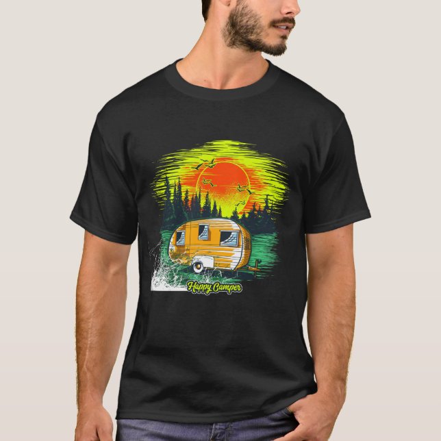 Happy Camper Sunset Forest Tee (Front)