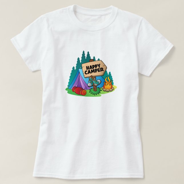 Happy Camper T-Shirt (Design Front)