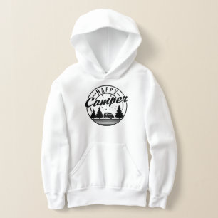 Happy Camper T Shirt Trees Stars and Camp Trailer