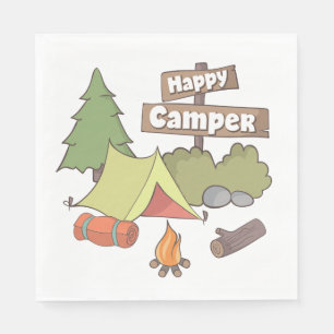 Happy Camper Tent Paper Napkin