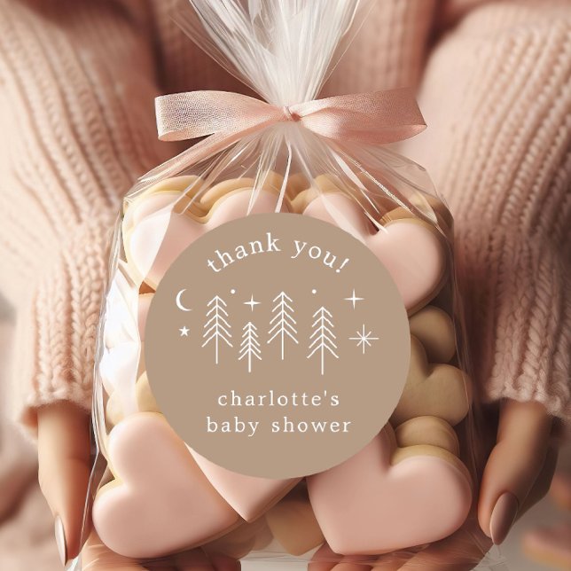 Happy Camper Thank You Classic Round Sticker (Creator Uploaded)