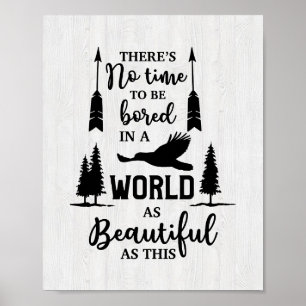 Happy Camper There Is No Time To Be Bored Poster