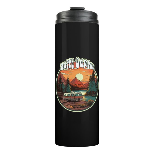 Happy Camper Thermal Tumbler (Front)