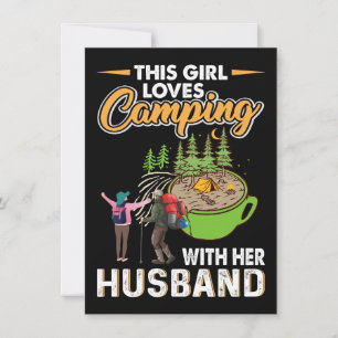 Happy Camper This Girl Loves Camping Invitation