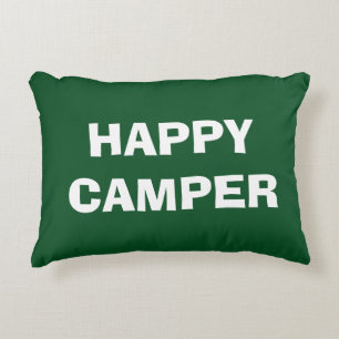 HAPPY CAMPER throw pillow for camping or RVing