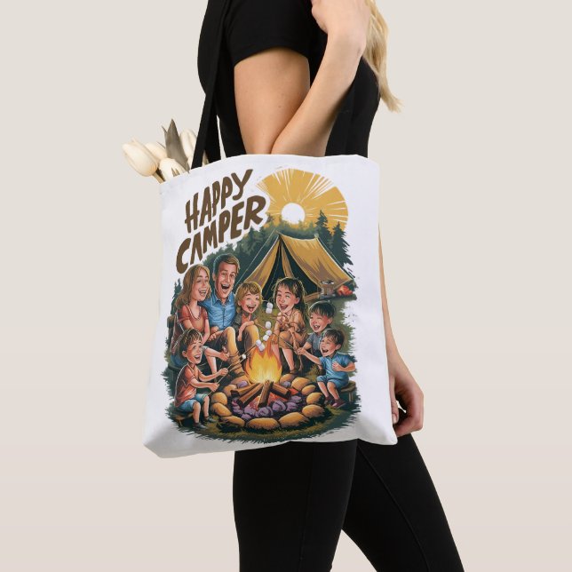 Happy Camper Toddler T-shirt (6) Tote Bag (Close Up)